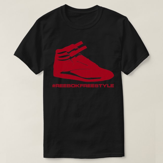 Camiseta Reeboque Sneaker Estilo Livre em Estilo Vermelho R (Frente do Design)