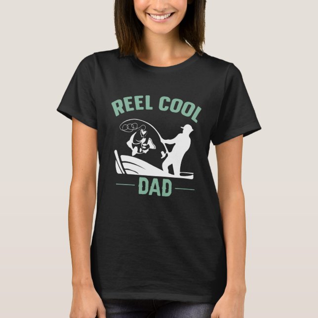 Camiseta Reel Cool Dad Fishing Rure Structure Spoon Papa Da (Frente)