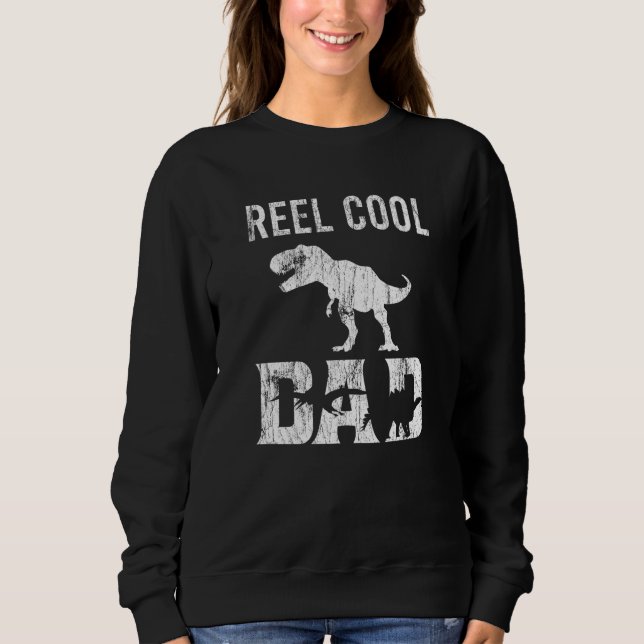 Camiseta Reel Cool Dad Rex Dinosaur Dino Tyrannosaurus Rex (Frente)