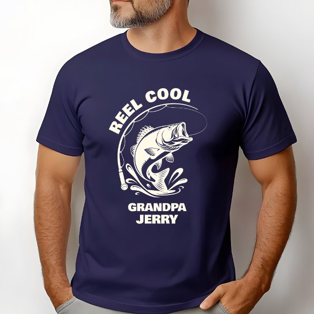 Camiseta Reel Cool Grandpa  (Reel Cool Grandpa Fishing Custom T-shirt)