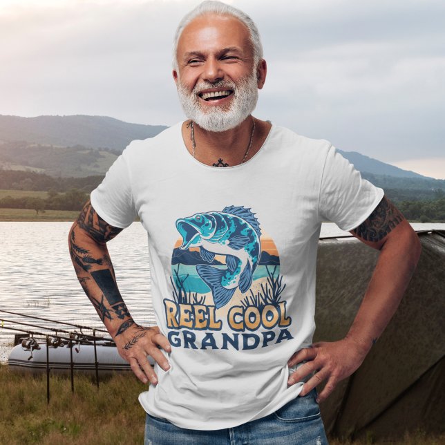 Camiseta Reel Cool Grandpa Fisherman grandpa (Criador carregado)