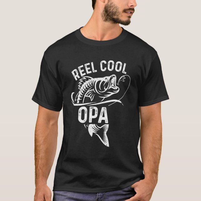 Camiseta Reel Cool OPA Fisherman Father s Day  Fishing (Frente)