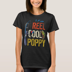 Camiseta Reel Cool Poppy Pesca Avô Dia dos Pais Pescador