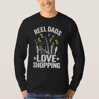 Camiseta Reel Dads Love Shopping Grandpa Fisherman Gear Bas