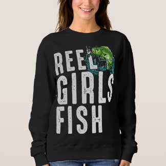 Camiseta Reel Girls Fish Bass Pesca Pescadora Mãe Grande