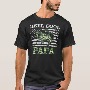 Camiseta Reel Legal Papa Bandeira Americana Camouflage Pesc