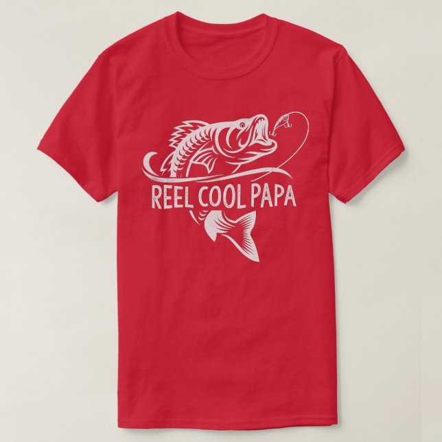 Camiseta Reel Legal Papa Pai Pesca Peixe Feliz Fa (Frente do Design)