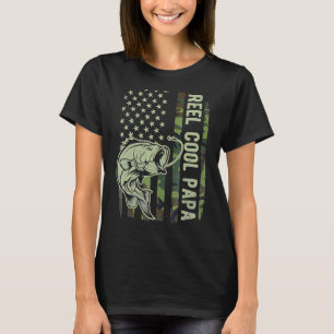 Camiseta Reel Legal Papa USA Bandeira Camouflage Pais de Pe