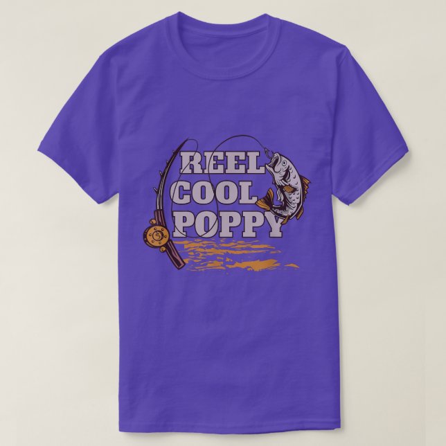 Camiseta Reel Legal PoppyPesca Avô Orgulhento Fisher Orgulh (Frente do Design)