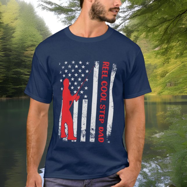 Camiseta reel legal Stepdad pescando palavras engraçadas (Criador carregado)