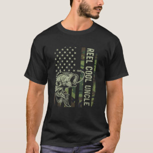 Camiseta Reel Legal Tio Camouflage American Flag Engraçado 
