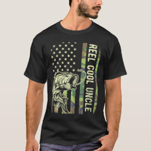 Camiseta Reel Legal Tio Camouflage American Flag Engraçado