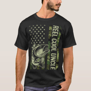 Camiseta Reel Legal Tio Camouflage Pesca com Bandeira Ameri