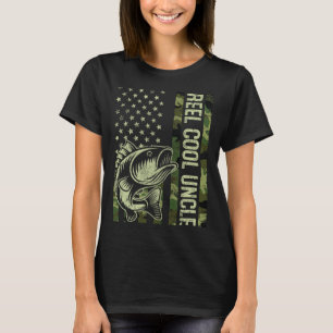 Camiseta Reel Legal Tio Camouflage Pesca com Bandeira Ameri