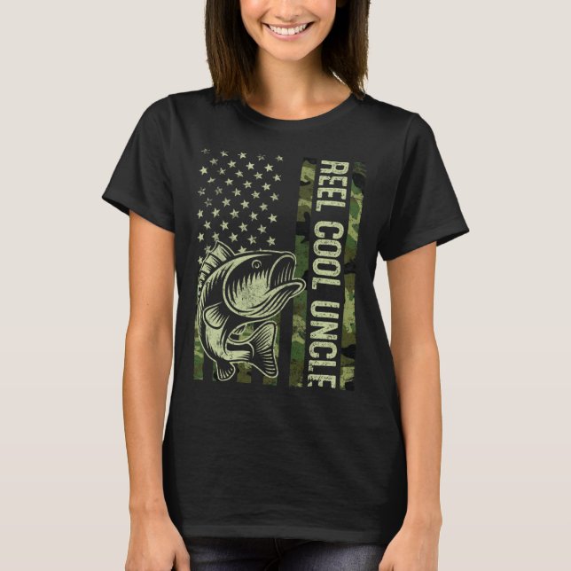 Camiseta Reel Legal Tio Camouflage Pesca com Bandeira Ameri (Frente)
