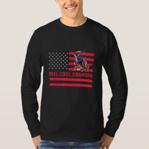 Camiseta Reel Legal Vovô Americano Flag Dia de os pais