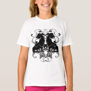Camiseta Reelaboração de Leões Vintage com Espirais