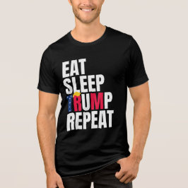 Camiseta Reeleição do Presidente Trump Repeticionário