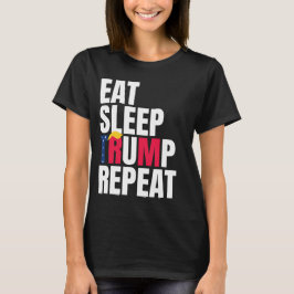 Camiseta Reeleição do Presidente Trump Repeticionário