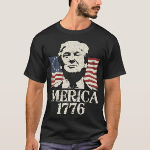 Camiseta Reeleição Trump 2020 Merica Betsy Ross 1776