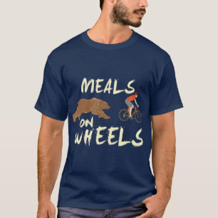 Camiseta Refeições em Rodas Ciclando Design para Biker