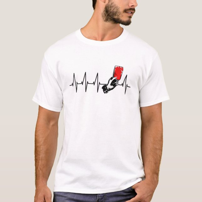 Camiseta Refere Heartbeat Red Card Schiri (Frente)