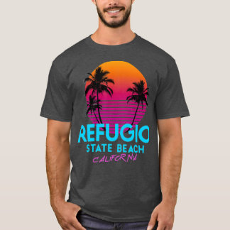 Camiseta Refgio State Beach California Retro Wave 80s