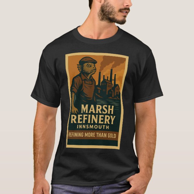 Camiseta Refinaria Marsh - Refinando Mais Que Dourado (Frente)