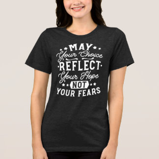 Camiseta Reflete Esperança Não Medo – Citação Motivacional 