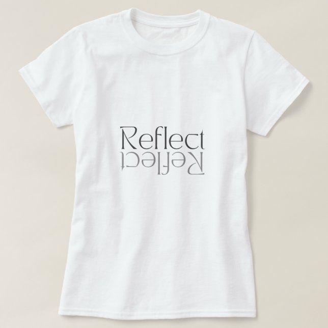 Camiseta Refletir (cinza) (Frente do Design)