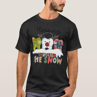 Camiseta Refletor Flexibindo Através Do Natal Da Neve T