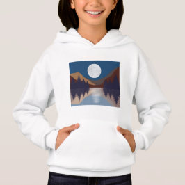 Camiseta Reflexão da Lua na Floresta Abstrato russa