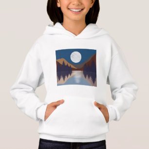 Camiseta Reflexão da Lua na Floresta Abstrato russa