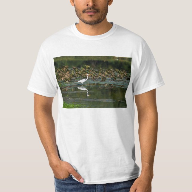 Camiseta Reflexão de Egrete Branco (Frente)