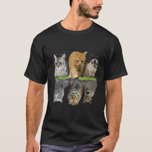 Camiseta Reflexão de Gato Divertido