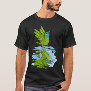 Camiseta Reflexão de papagaio e dragão I Blue coroed Conure