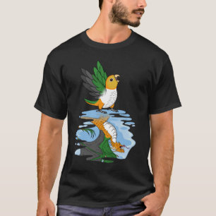 Camiseta Reflexão de papagaio e dragão I Caique de barriga