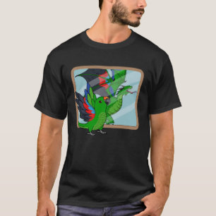 Camiseta Reflexão de Papagaio e Dragão I Homem Eclectus 1