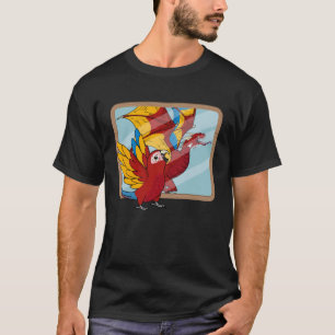 Camiseta Reflexão do Papagaio e Dragão I Escarlate Macaw 1