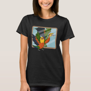 Camiseta Reflexão do Papagaio e Dragão I Jenday Conure 1