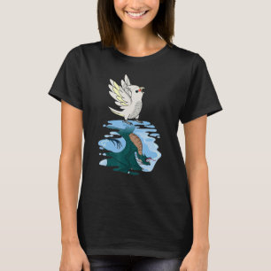 Camiseta Reflexão entre papagaio e dragão I Goffins Cockato