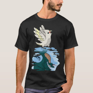 Camiseta Reflexão entre papagaio e dragão I Goffins Cockato