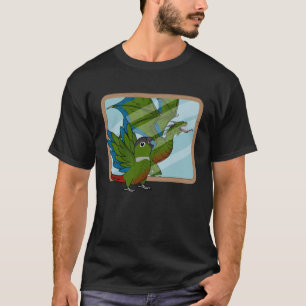 Camiseta Reflexão entre papagaio e dragão I Green Cheek Con