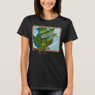 Camiseta Reflexão entre papagaio e dragão I Green Cheek Con