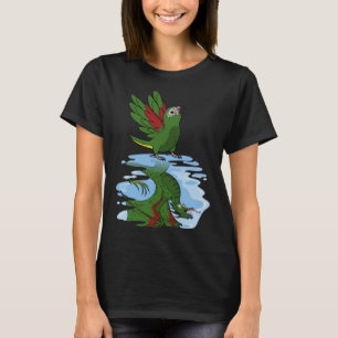 Camiseta Reflexão entre papagaio e dragão I Hahns Macaw