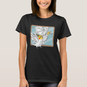 Camiseta Reflexão entre papagaio e dragão I Lutino Cockatie