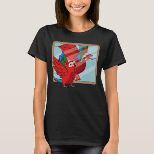 Camiseta Reflexão entre papagaio e dragão I Macaw 1