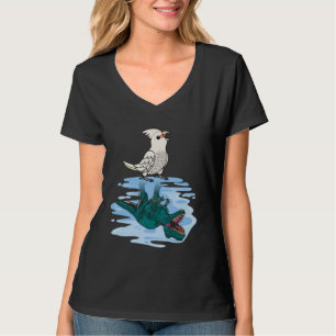 Camiseta Reflexão entre papagaio e rex I Goffins Cockatoo