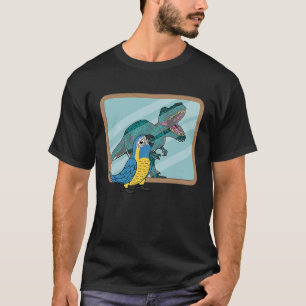 Camiseta Reflexão entre papagaio e rex I Macaw com garganta