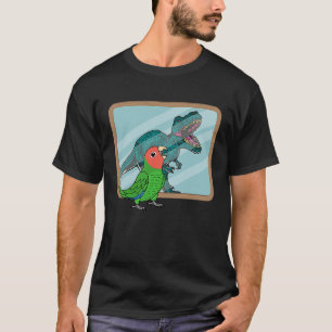 Camiseta Reflexão entre papagaios e rex, eu encarava o Love